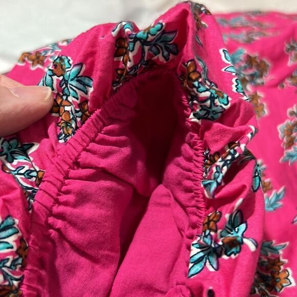 J. Crew Pink Floral Print Tiered Puff Sleeve Midi Dress  NWT - Picture 11 of 14